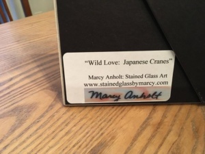 Wild Love: Japanese Cranes Tile back lable